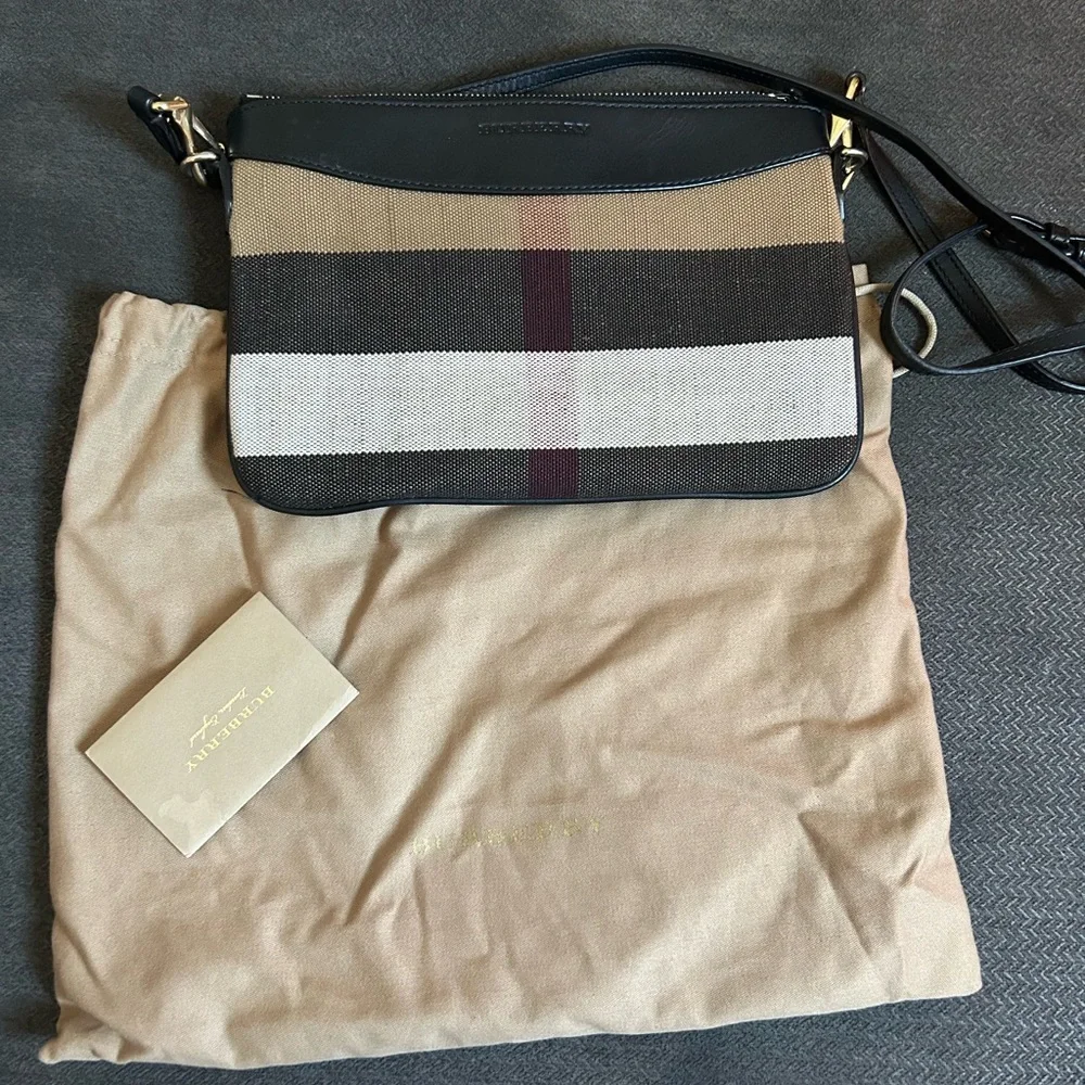 Authentic Burberry Black and Brown Checkered Women's Bag - Picture 12 of 12